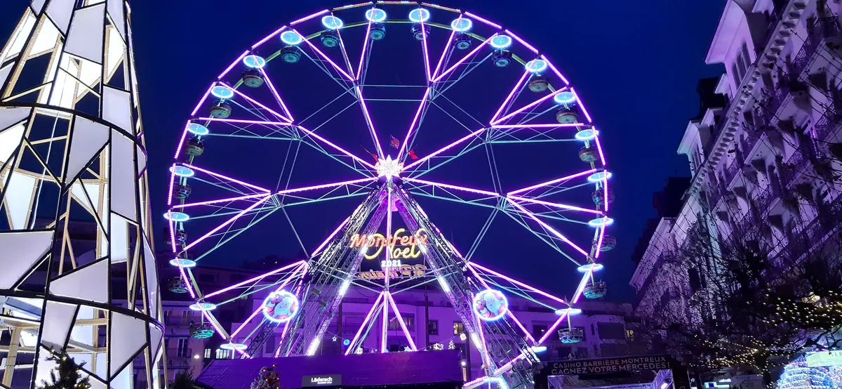 Montreux's Christmas market puts a Ferris wheel and lit chalets right beside Lake Geneva